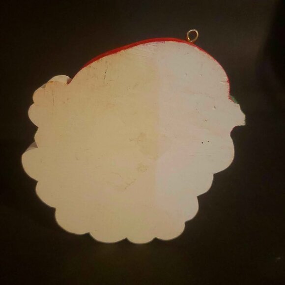 Wooden Hand Painted Santa Ornament - Picture 3 of 5